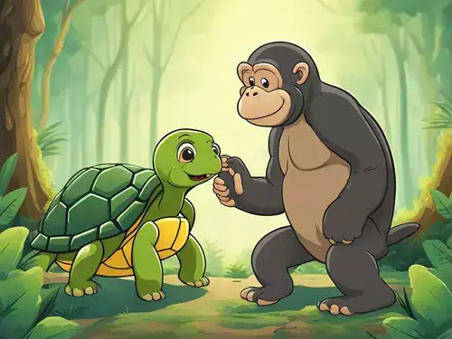 Short story of monkey and tortoise